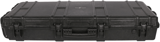 large hard-shell protective rifle case with foam interior