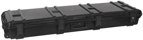 large double hard-shell rifle case with locks and handles